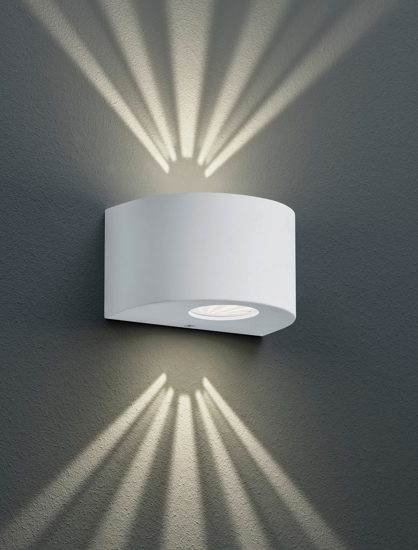 Applique bianca da esterno moderna 4w 3000k fasci di luce regolabili