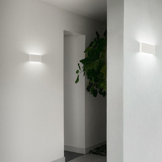 Affralux wally applique esterno bianco 30w 3000k 4000k moderna