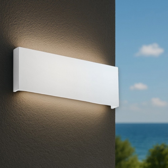 Affralux wally applique esterno bianco 30w 3000k 4000k moderna