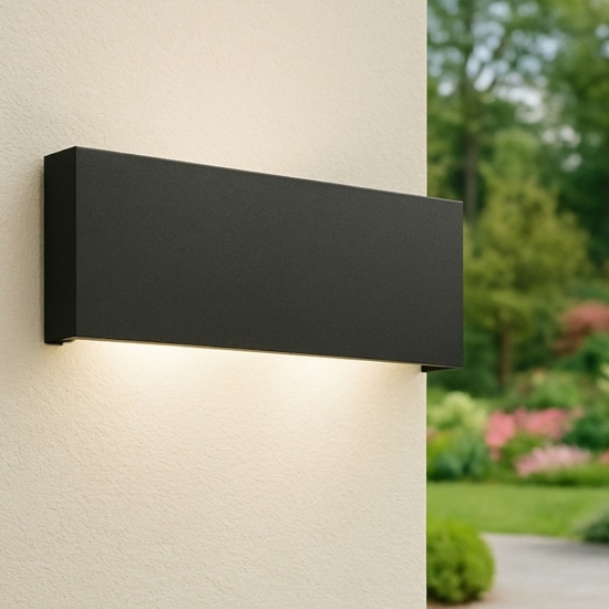 Applique nero per esterno moderna wally affralux 30w 3000k 4000k