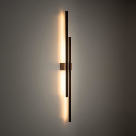 Applique di legno design bacchette moderna led 24w 3000k