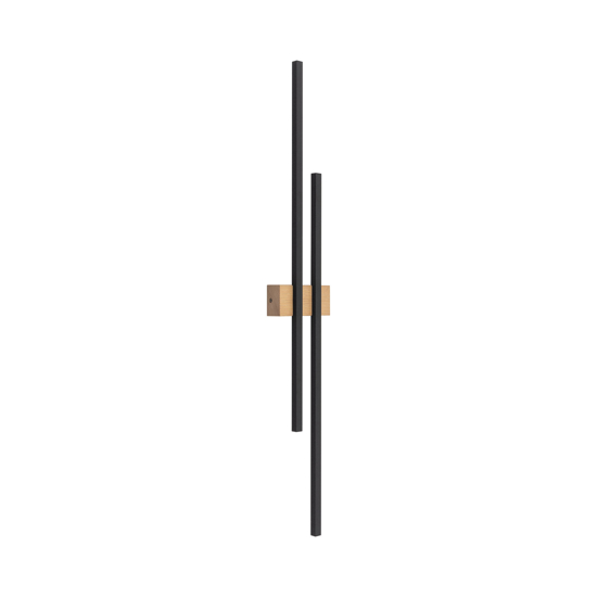 Applique di legno design bacchette moderna led 24w 3000k