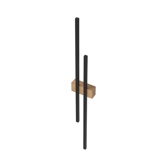 Applique di legno design bacchette moderna led 24w 3000k