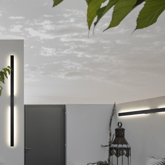 Applique per esterno moderno antracite rettangolare 24w 3000k