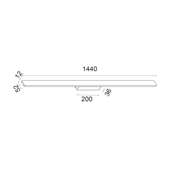 Applique per esterno moderno antracite rettangolare 24w 3000k
