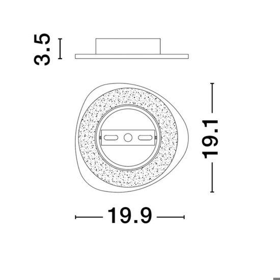 Applique design moderna bianco da parete 8w 3000k