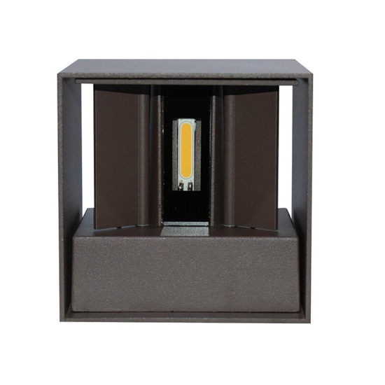 Life applique per esterni cubo marron led 20w 3000k 4000k 5000k