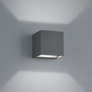 Life applique cubo led 20w 3000k 4000k 5000k antracite per esterno ip65