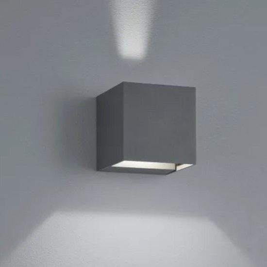 Life applique cubo led 20w 3000k 4000k 5000k antracite per esterno