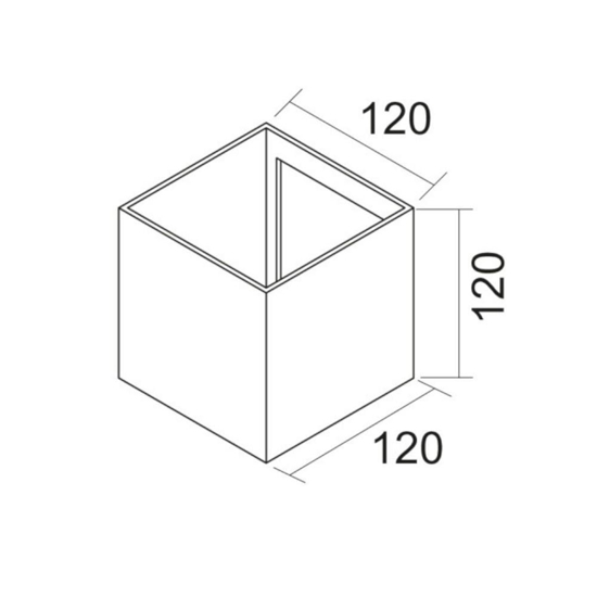 Life applique cubo led 20w 3000k 4000k 5000k antracite per esterno