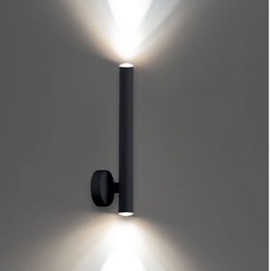 Applique moderna cilindro nero led 11w 3000k