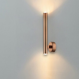 Applique cilindro rame moderna led 11w 3000k dimmerabile