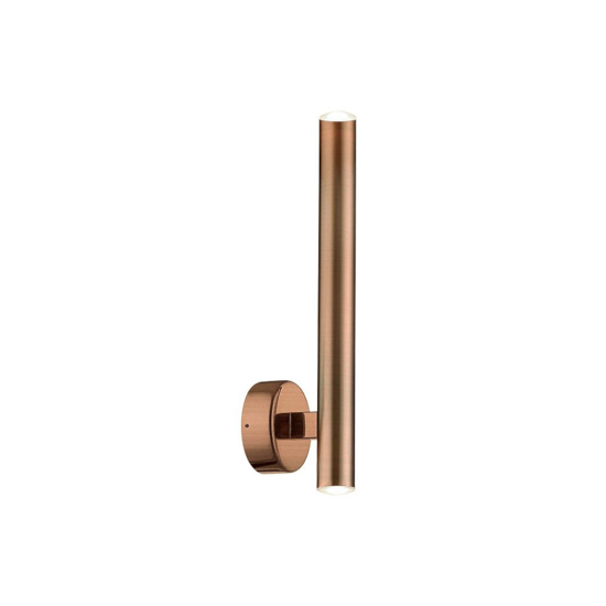Applique cilindro rame moderna led 11w 3000k dimmerabile fp