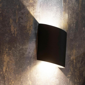 Applique per esterni moderna nero led 10w 3000k ip54 fp