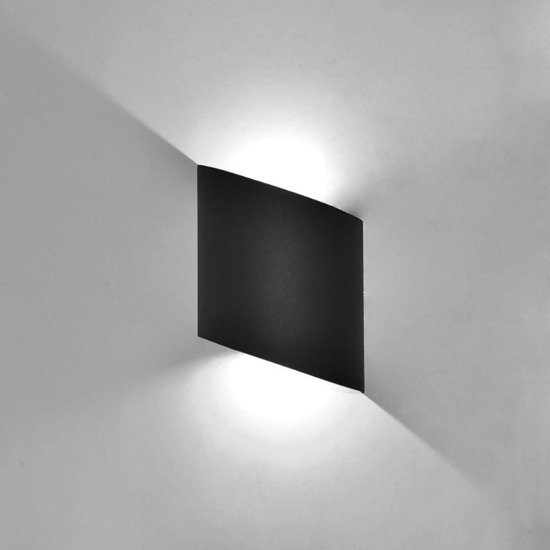 Applique per esterni moderna nero led 10w 3000k ip54 fp