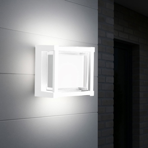 Mini applique per esterno quadrato bianco led 2700k 3300k 4000k