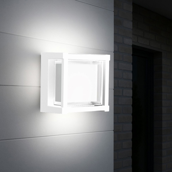 Applique per esterno quadrato bianco led 2700k 3300k 4000k