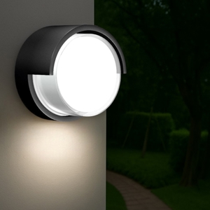 Piccolo applique rotondo nero per esterni led 2700k 3300k 4000k