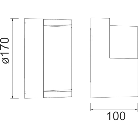 Applique rotondo nero per esterno led 2700k 3300k 4000k
