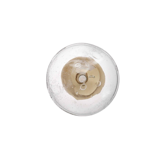 Applique da parete oro sfera in vetro trasparente