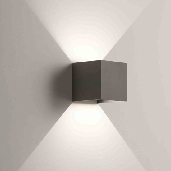 Ondaluce ap cube 4000k applique da esterno led antracite