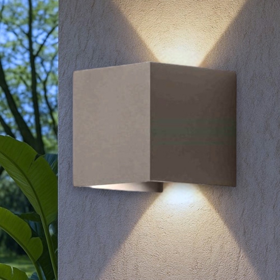 Ondaluce ap cube 4000k applique da esterno led antracite