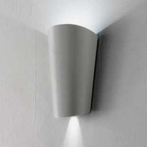 Ondaluce ap pic applique da esterno cono grigio ip65 led