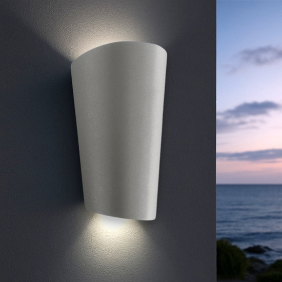 Ondaluce ap pic applique da esterno cono grigio ip65 led