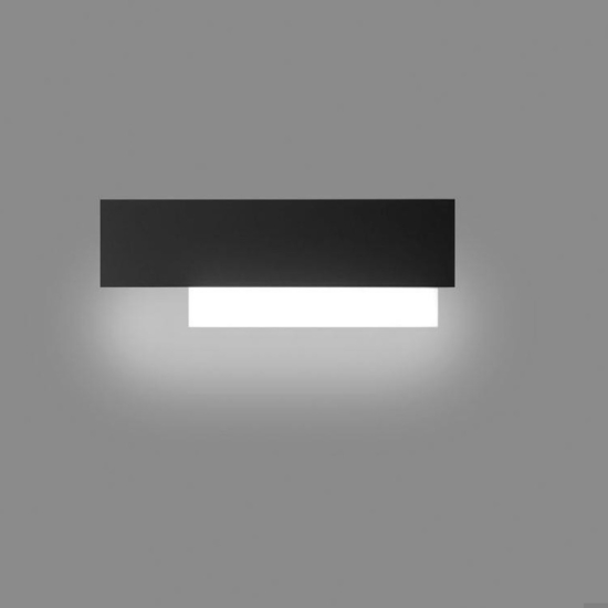 Gea luce doha applique led piccolo nero 15w 3000k 