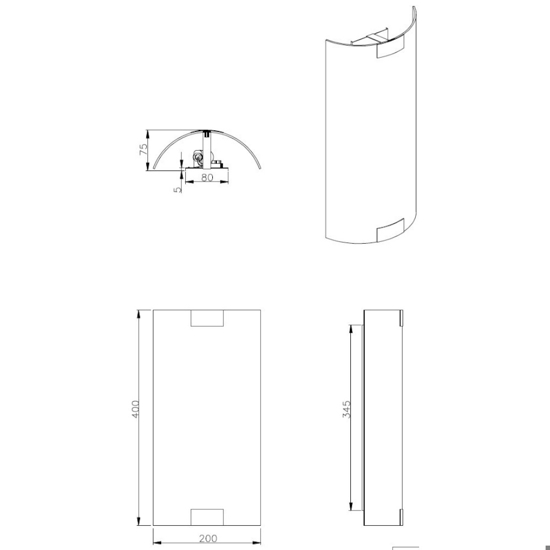 Applique da parete bianca vetro rettangolare