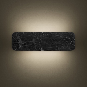 Linea light gemini w1 applique ledq 3000k marmo nero 39cm