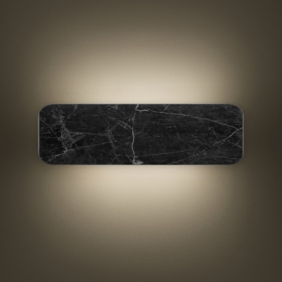 Linea light gemini w1 applique ledq 3000k marmo nero 39cm