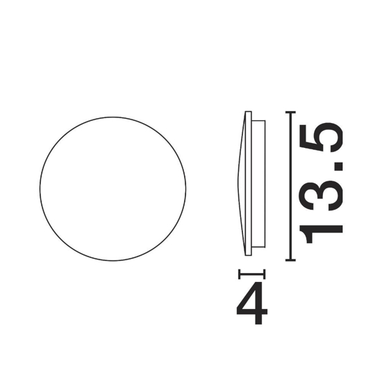 Applique da esterno disco led 7w 3000k bianco