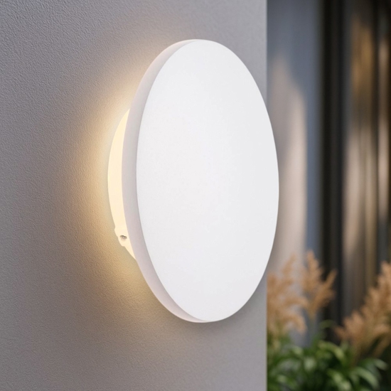 Applique per esterno disco led 16w 3000k bianco
