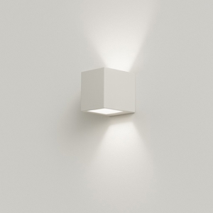 Applique di gesso bianco sagomato moderno biemissione