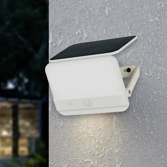 Applique da esterno bianca led 4w sensore di movimento