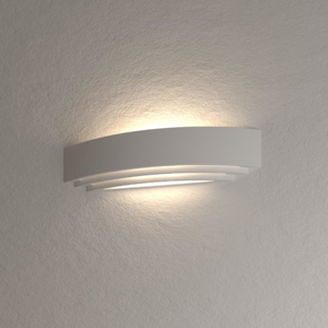 Applique curva di gesso bianco design moderna