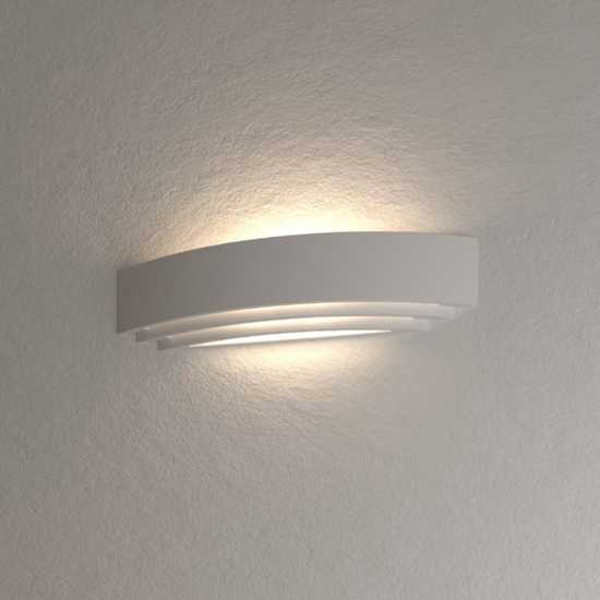 Applique curva di gesso bianco design moderna