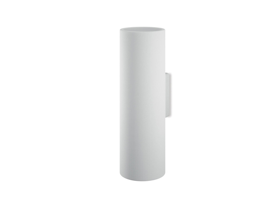 Applique cilindro verticale bianco di gesso ceramica verniciabile