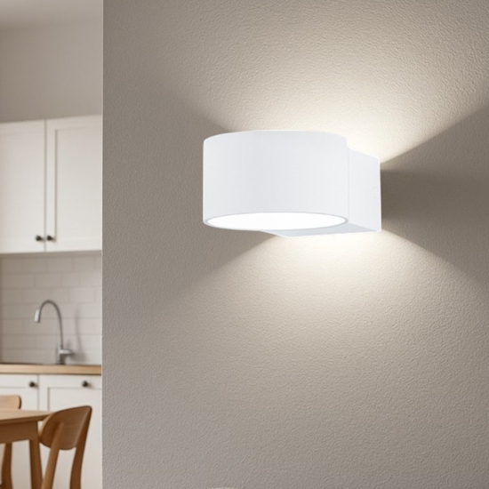 Applique led 4,5w 3000k design moderna bianco per interni