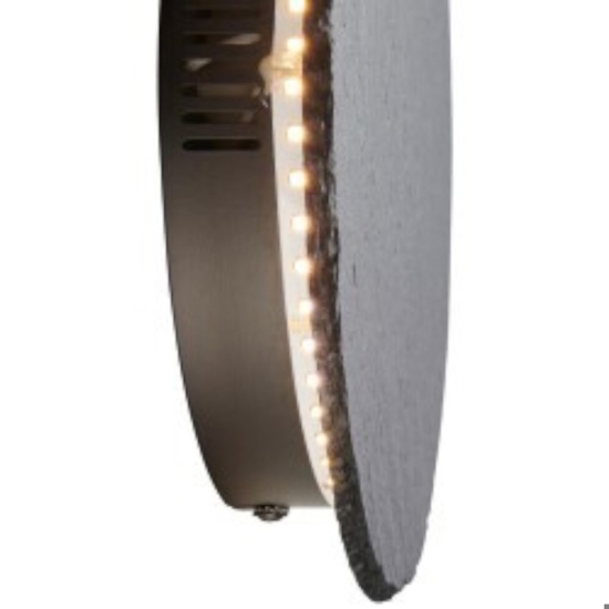 Applique cerchio di ardesia antracite led 9w 3000k dimmerabile