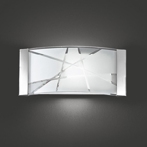Applique da parete in vetro design moderno fish perenz