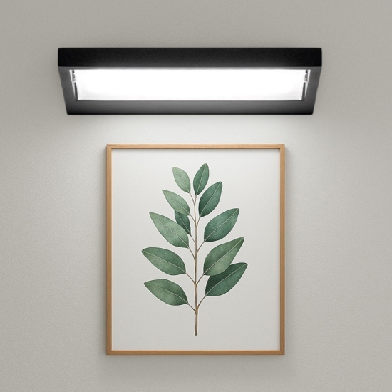 Piccola applique nero led 15w 3000k moderna table stilnovo