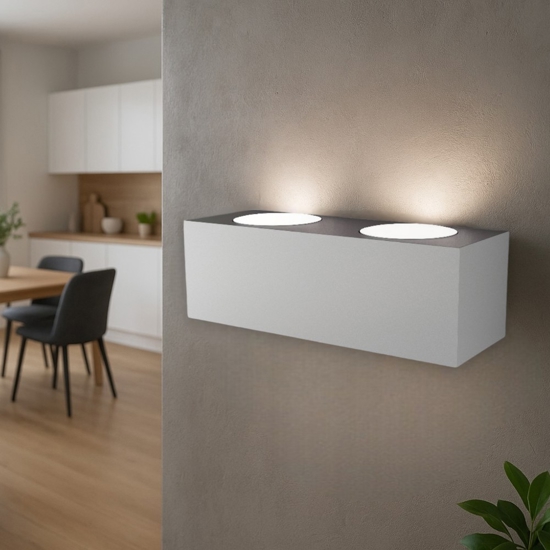 Applique led grigio per interni moderna toplight eccentric