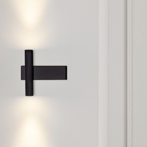 Applique nero da parete moderna led 3000k duplice fascio luminoso