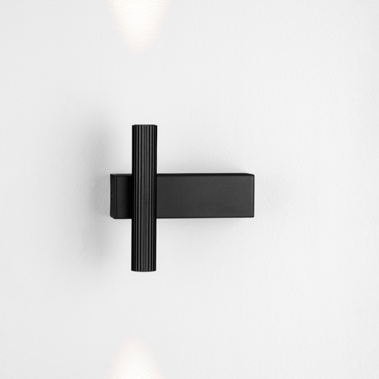 Applique nero da parete moderna led 3000k duplice fascio luminoso