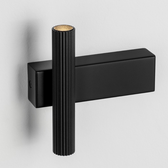 Applique nero da parete moderna led 3000k duplice fascio luminoso