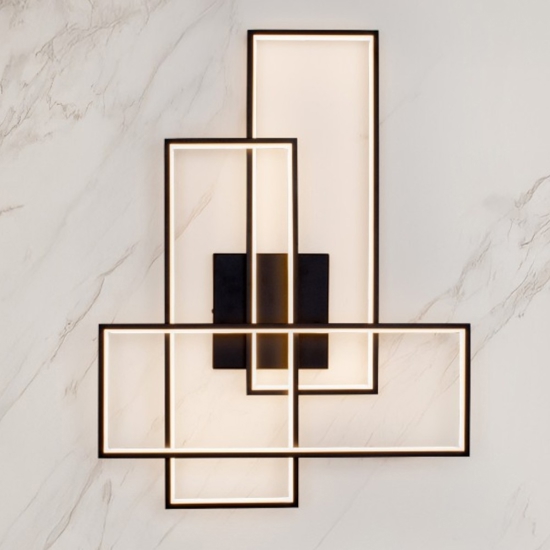Applique da parete nera led 3200k design moderno