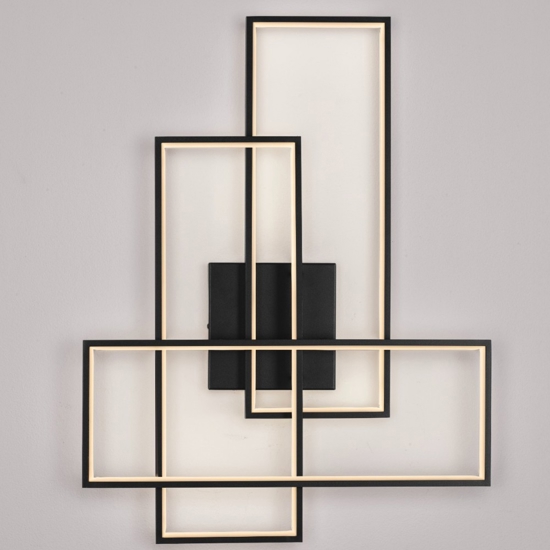 Applique da parete nera led 3200k design moderno