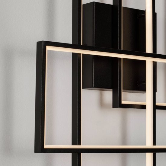 Applique da parete nera led 3200k design moderno